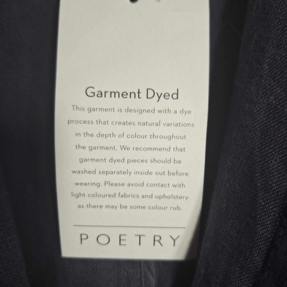 Poetry Linen Button Front Blazer Jacket Size 8 - Picture 10 of 11